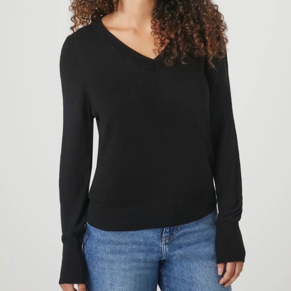 Black V-Neck Sweater